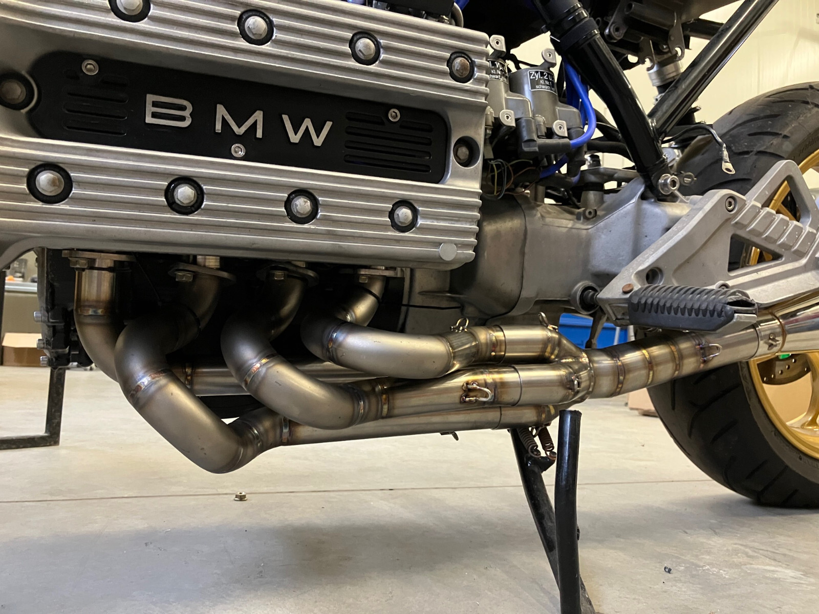 BMW K100 K1100 4to1 custom header pipes with muffler GP02 eBay