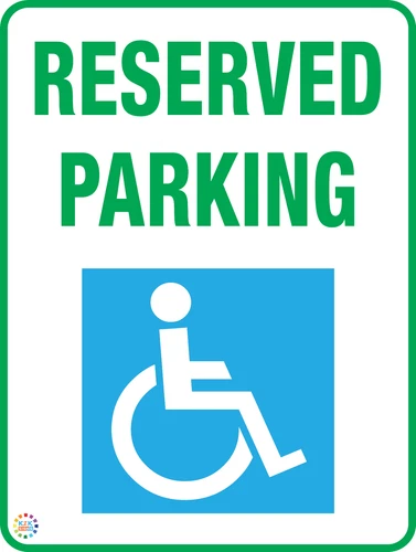 Reserved Parking Disabled Person Only Sign/Sticker in Multiple Sizes  (PS140) - Picture 1 of 3