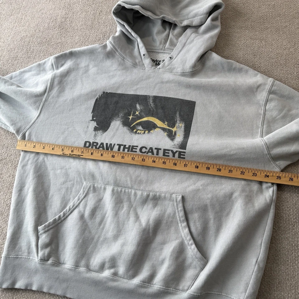 Sudadera con Capucha Taylor Swift Midnights Dibuja el Ojo de Gato Gris Adulto Grande Foto 4 de 4