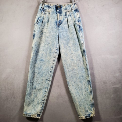 #ad #ad VTG Chic Jeans Womens 10 Avg Acid Wash High Rise Pleated Mom Tapered 90#x27;s USA $29.88
