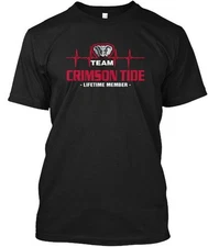 Crimson Tide Fan Team Lifetime Member T-Shirt Made in the USA Size S to 5XL