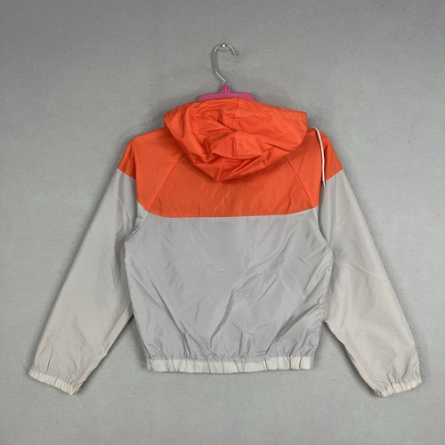 Vintage Nike Jacket Womens Small Orange Windbreaker Retro Swoosh Athletic Attic - Picture 5 of 11
