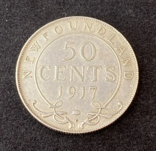 1917 Newfoundland 50 Cents — photo from the most recent tracked eBay sale