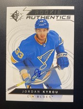 2018-19 SP Rookie Authentics Jordan Kyrou Rookie Auto St. Louis Blues RC