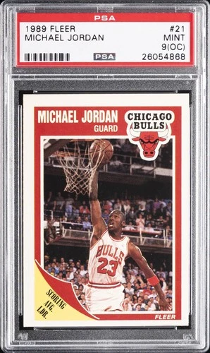 1989 FLEER #21 MICHAEL JORDAN PSA 9 OC