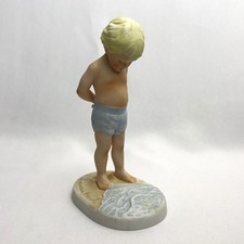 Frances Hook Vintage Figurine 1980 “The Sea and Me” Porcelain Boy Beach Scene