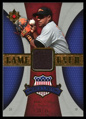 2007 Ultimate Collection America's Pastime Memorabilia Miguel Tejada /75 JERSEY