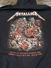 METALLICA Denver Hoodie Large Night 1 M72 Tour 💯 Official Merch 🐻 6-27-2025