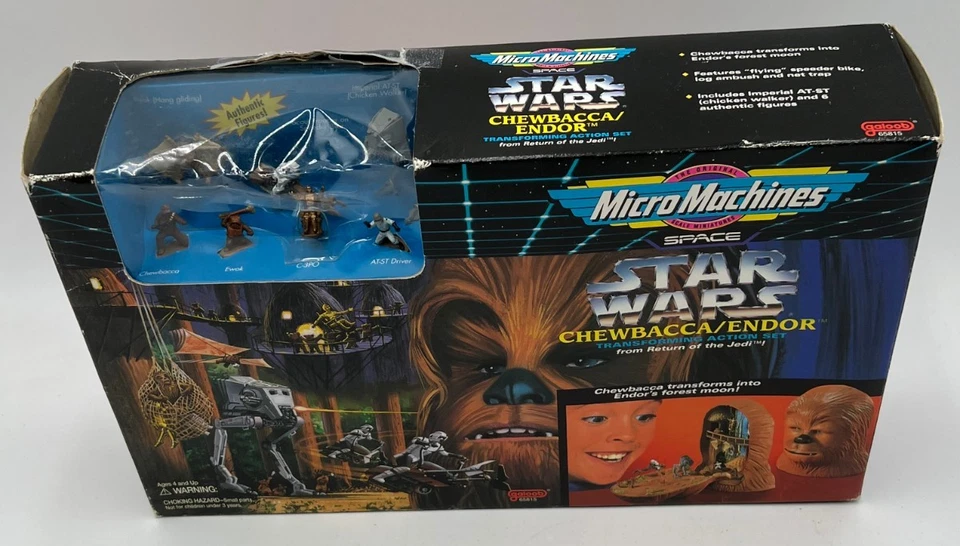 Juego de acción transformadora Star Wars Micro Machines Chewbacca/Endor 1996 vintage Foto 2 de 4