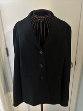 Ann Taylor Loft Black 3 Button Classic Blazer Jacket 12 Office Corpcore Career