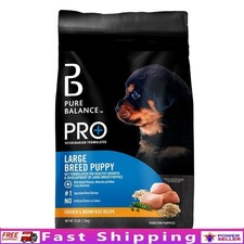Chicken Brown Rice Puppy Food Large Breed 16lbs DHA Probiotics Nutrients Kibble 2.57 per pound