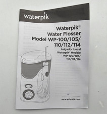 Waterpik Water Flosser Model WP-100/105/110/112/114 Instruction Manual Only OEM