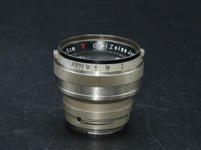 Wartime Zeiss Jena 5cm f:1.5 Red T Nickel Sonnar lens for Contax II/III
