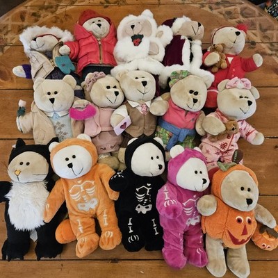 Starbucks Vintage 2004-2008 Bear Plush Lot Of 15