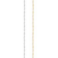 1.4MM 14K Solid Gold Rope Chain Yellow Gold or White Gold