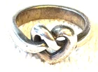 Vtg James Avery RETIRED HEART Sterling Silver KNOT Ring Size 6.5