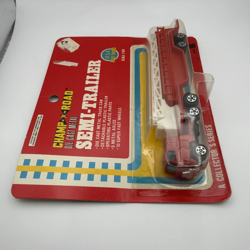 Champ of the Road Semi Trailer Diecast Metal 1:100 Aerial Ladder Fire Truck NIB - Image 4 of 4