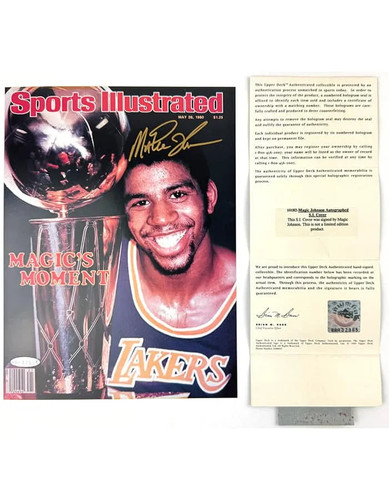 Earvin Magic Johnson signed Photo Los Angeles Lakers Upper Deck UDA