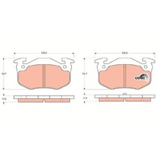 Satz Bremsbeläge 24308813 Bremsklötze hinten für Peugeot 106 2 1A 205 1 741B