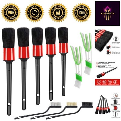 Expert 10-Piece Auto Cleaning Kit - Soft Bristle Brushes for No Scratch Care