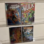 MARVEL LOT FOIL FACSIMILE SET OF 4 HULK SPIDER-MAN WOLVERINE DEADPOOL NM NEW!!!