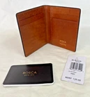 Bosca Leather Dolce Italia Deluxe Front Pocket Wallet Amber 91-717 MSRP $125 NWT
