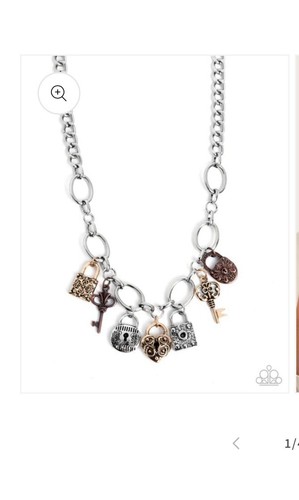 Paparazzi Padlock Pairing Multi Necklace