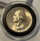 1944 S Washington Quarter- Nice UNC Condition- - 90% Silver 👍w/ Plastic Capsule