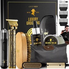 Ultimate Luxury Mens Beard Grooming Kit-9pc Gift Set-Beard Kit for Men-Mens Gift