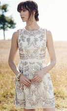 Needle & Thread Etch Lace Mini Dress