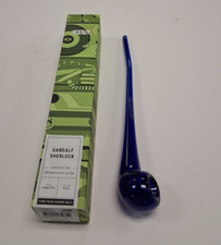 GRAV GANDALF SHERLOCK SPOON BOROSILICATE GLASS HAND PIPE 9.5" DARK BLUE
