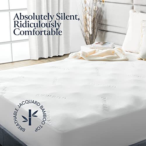100% Waterproof Mattress Protector Full Luxury Comfort Bamboo Mattress Protector - Picture 2 of 8