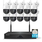 WiFi Camera Security 5MP System PTZ Outdoor Wireless Home 10CH NVR CCTV Audio