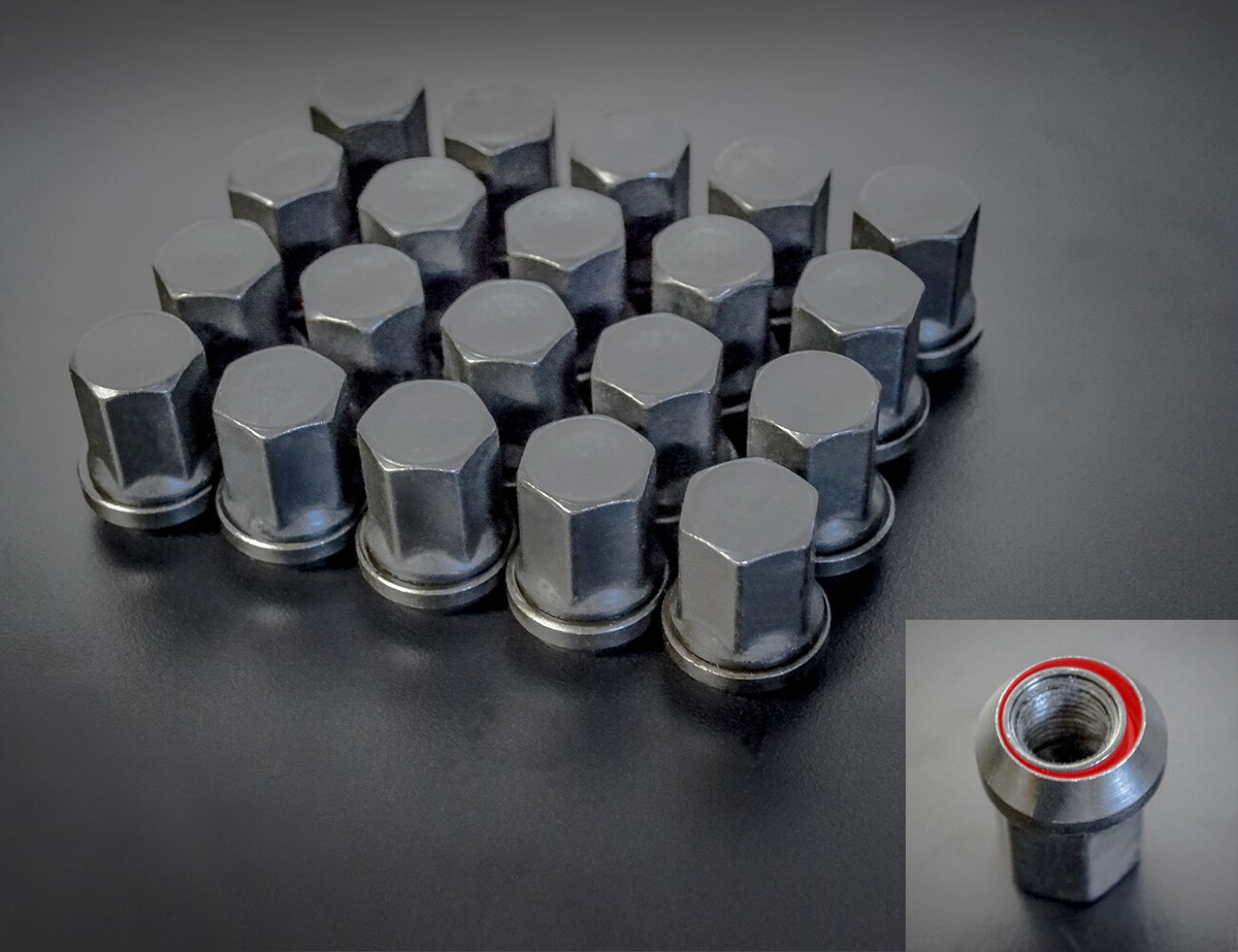 NEW 12mm x 1.25mm Black PCD Adjusting Variation Wobble Hex Lug Nut 