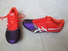 ASICS Hyper RocketGirl SP 6 Track Sprinting Shoes Womens Size 8.5 Orange/Purple