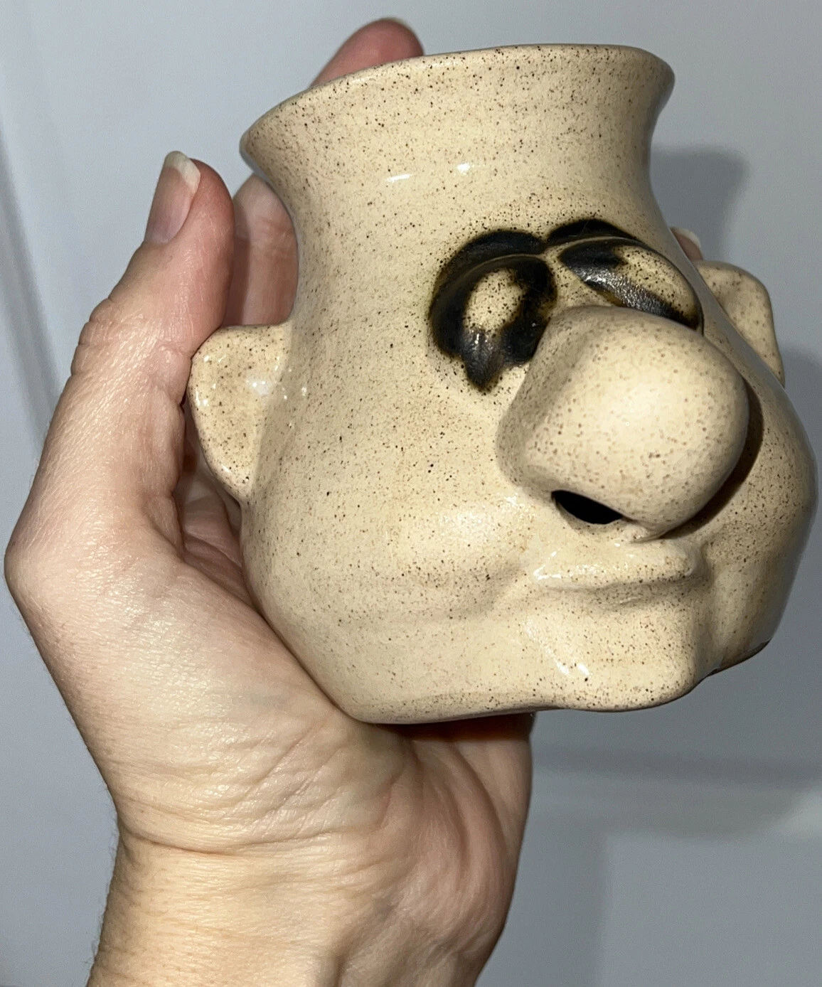 Peter Petrie Vintage Ugly Face Egg Separator Maine Artisans Birchstone Studios
