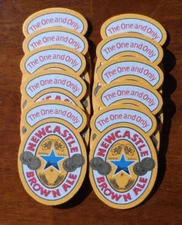 (10) VINTAGE UNUSED NEW CASTLE BROWN ALE BEER COASTERS SEE PICS BC-4