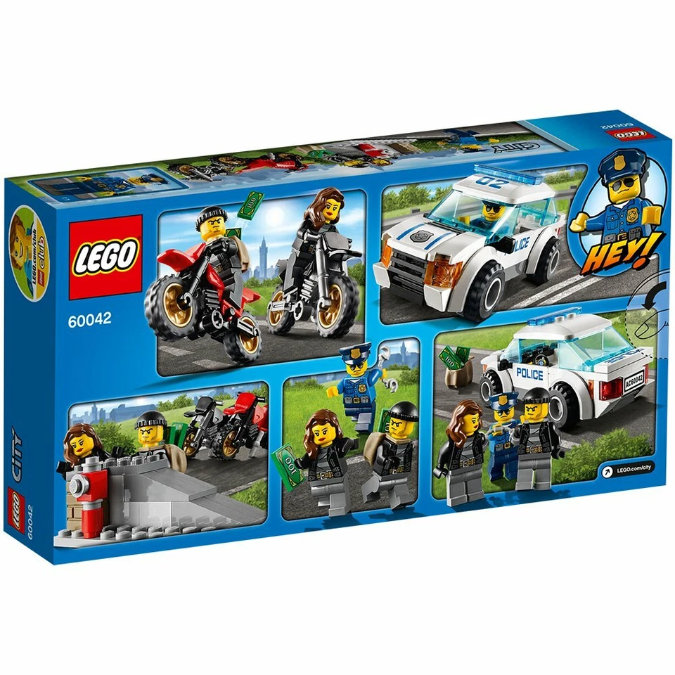 Lego City Town 60042 HIGH SPEED POLICE CHASE Robber Motorbike Car Crook NIB - Image 2 of 4