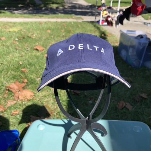 Delta Dark Blue Baseball Cap Hat Adam’s Embroidered OSFM H215 eBay