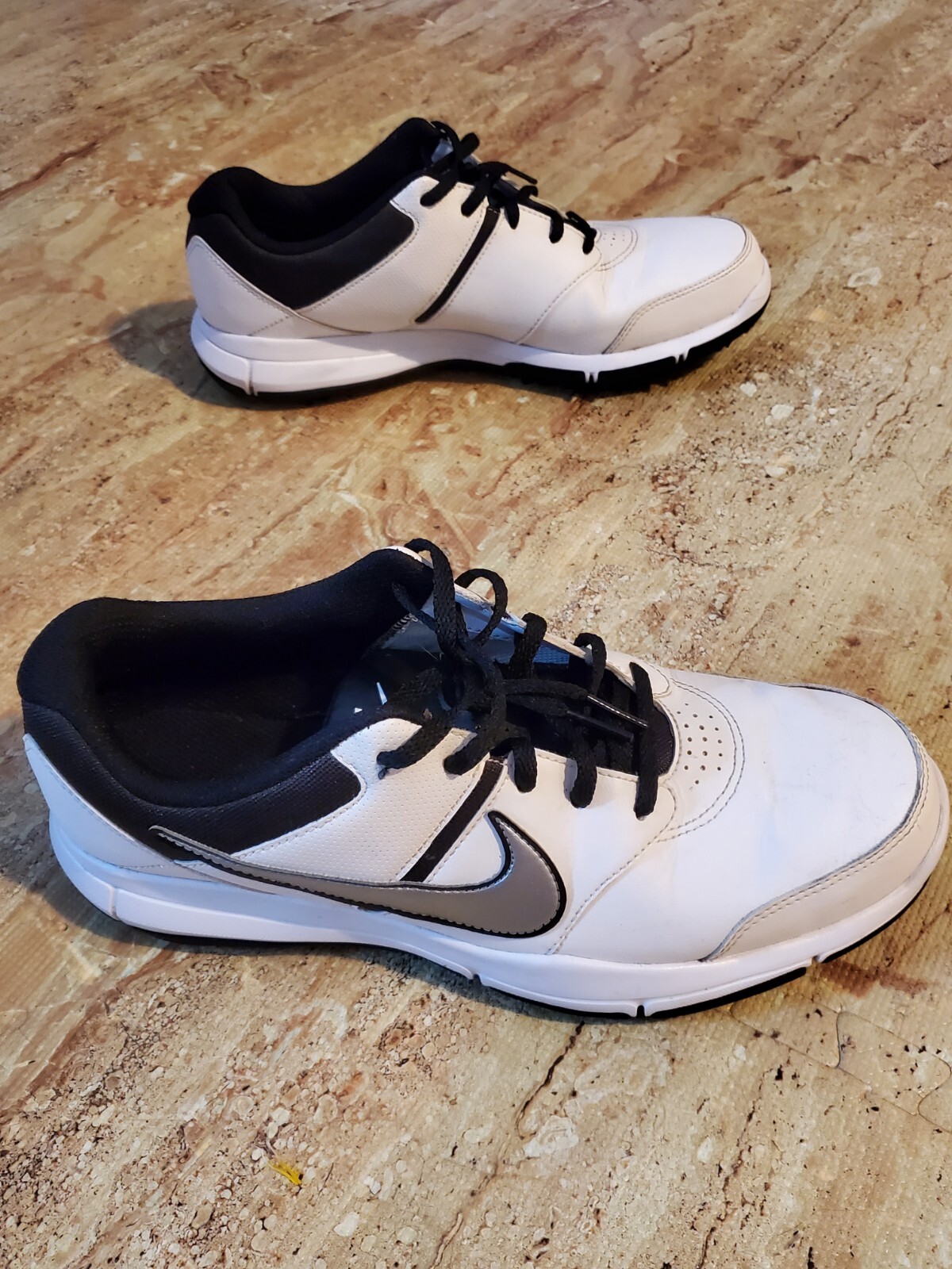 Nike Golf Durasport 4 Mens Golf Shoes Cleats 844551100 White Black