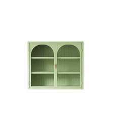 27.56" Glass Doors Modern 2 Door Wall Cabinet with Featuring Three-tier Storage