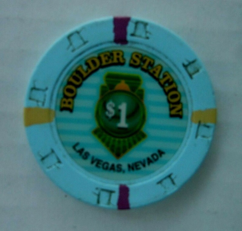 $1.00 CASINO CHIP "BOULDER STATION CASINO" LAS VEGAS, NEVADA 