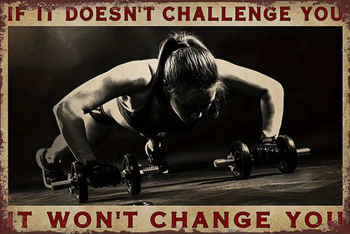 Gym Metal Sign Wall Decoration home tin poster retro work out large 12x16in - Picture 18 of 35