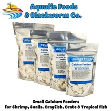 Small Calcium Feeder Discs for Shrimp, Snails, Crabs, Crayfish  Tropical Fish