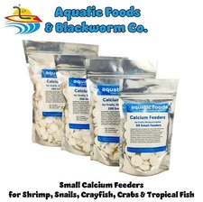 Small Calcium Feeder Discs for Shrimp, Snails, Crabs, Crayfish & Tropical Fish