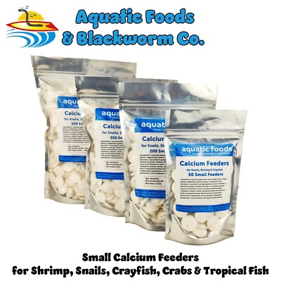 Small Calcium Feeder Discs for Shrimp, Snails, Crabs, Crayfish & Tropical Fish