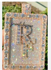 Men's Custom Letter Lab grown Diamonds  3" pendant  Rhodium plated 925 silve