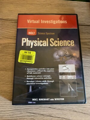 Virtual investigations physical Science tested VINTAGE PC SOFTWARE~ Shelf00K
