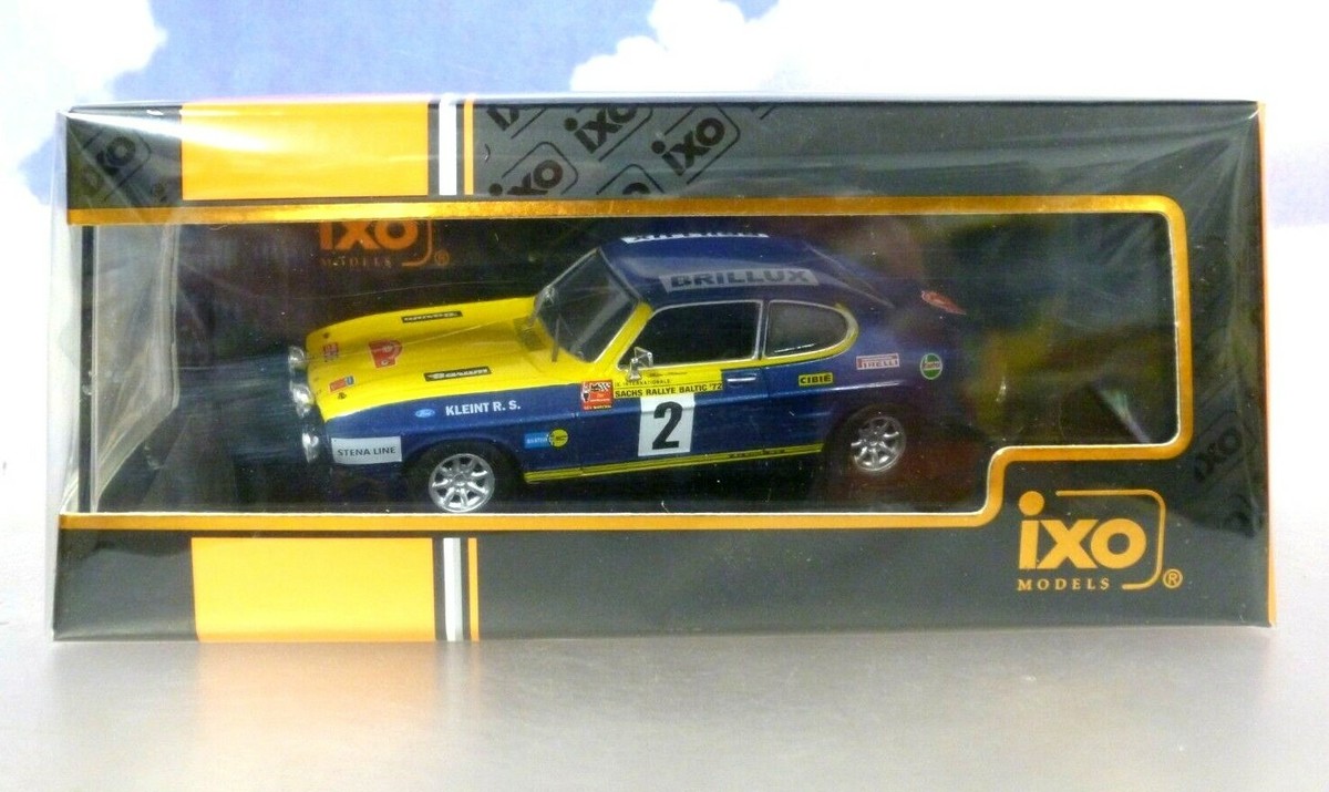 Coche miniatura Ford Capri 1/43 IXO No.2 Rallye DM Rally Baltic 1972 W.Röhrl/J.B
