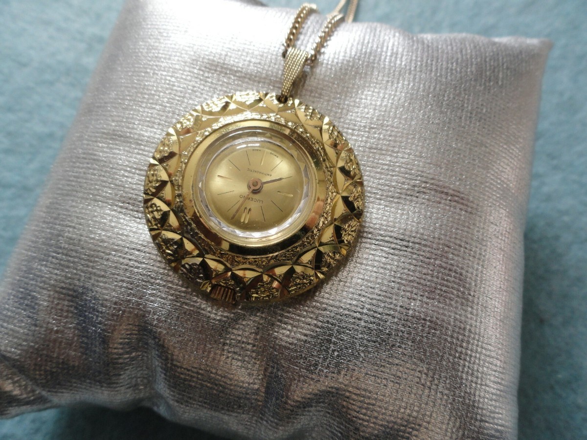 Vtg Woldman Necklace Pendant Watch Silver Tone Swiss Made 36mm Manual Wind Up Necklace Pendant Watch In Necklace Watches for sale - eBay main image 2